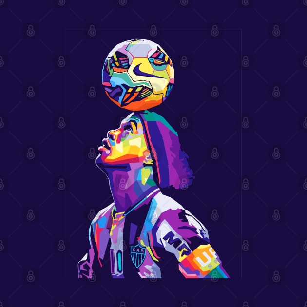 Ronaldinho Wpap Pop Art by Zet Art