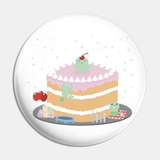 Cute frog cake birthday party Pin