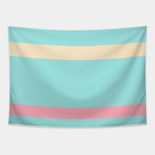 An uncommon recipe of Light Pink, Robin'S Egg Blue, Light Mint and Bisque stripes. Tapestry