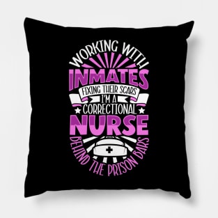 Nurse behind prison bars - correctional care Pillow