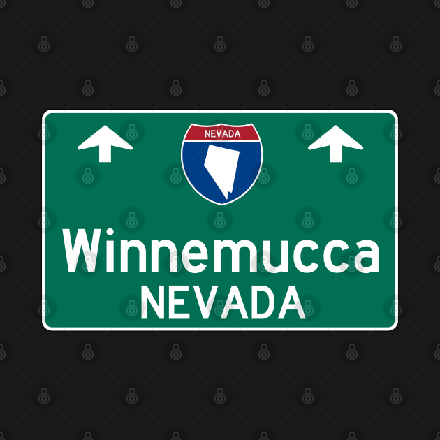 Winnemucca Nevada Highway Guide Sign Winnemucca Nevada TShirt
