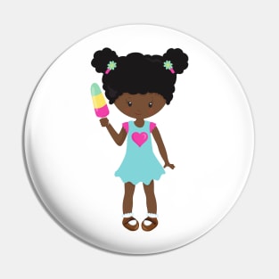 Girl With Ice Cream, African American Girl, Dress Pin