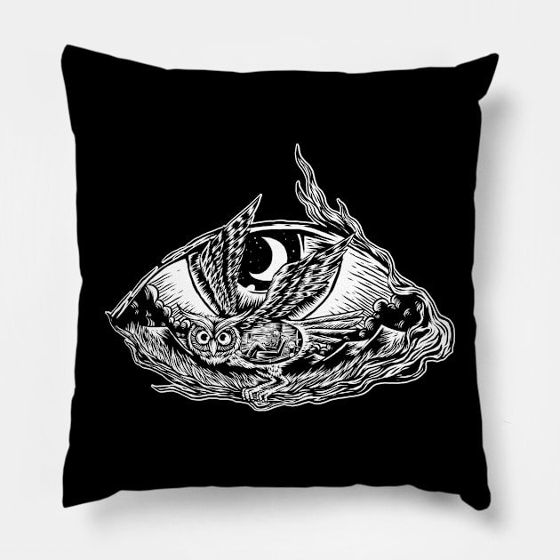 Just one eye masion Pillow by goohojho