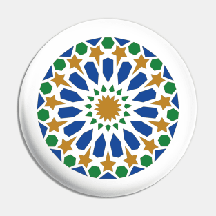 Moroccan Zellige Mosaic Art Pin