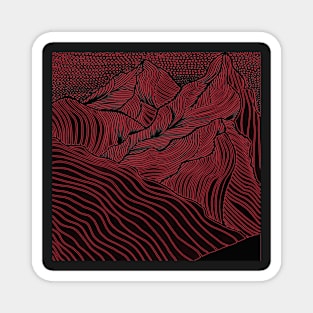 Red Flow Mountain Magnet