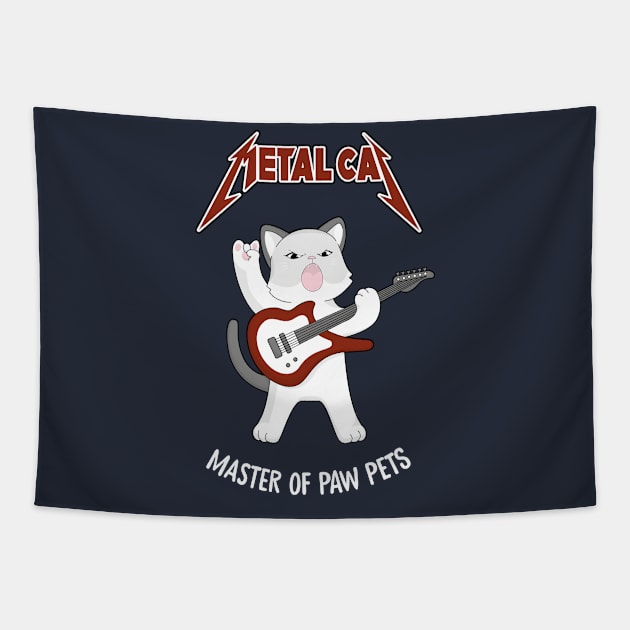 Metal Cat Tapestry by RetroDivision