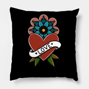 LOVE American traditional tattoo design Pillow