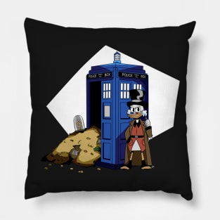 the 10th Doctor vs Ducktales Scrooge Pillow