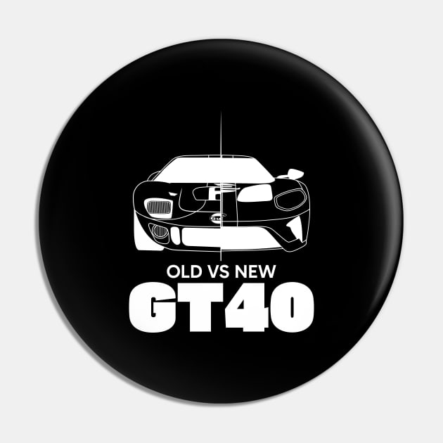 Old vs New GT40 White Outline Pin by kindacoolbutnotreally