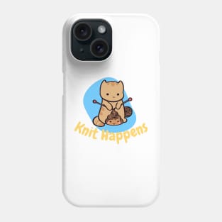 Knit Happens Funny Cat Phone Case