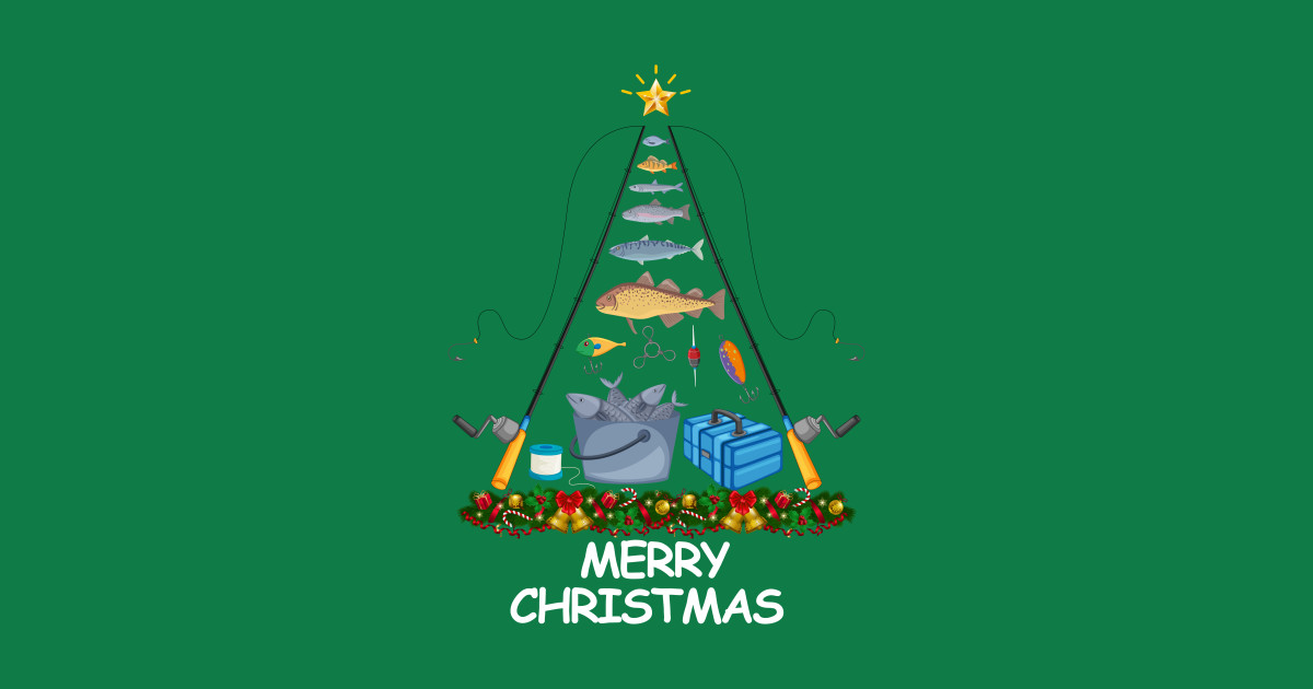 Fishing Christmas Tree Fishing Christmas Tree TShirt TeePublic