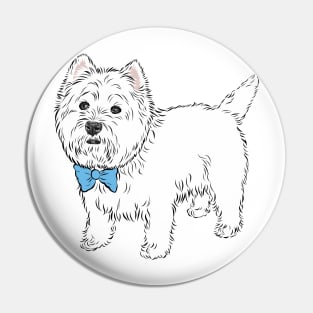 My little Westie  (please message me BEFORE you order to add your own name) Pin