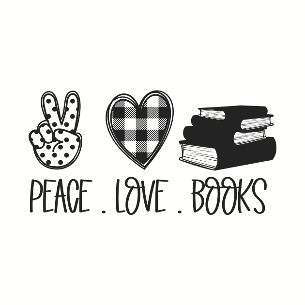 peace love books by Mstudio