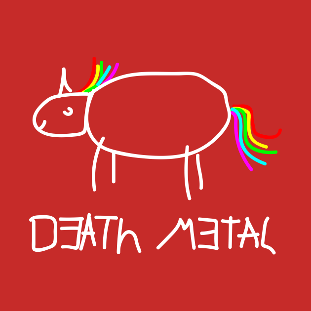 Death Metal rainbow unicorn by bannie