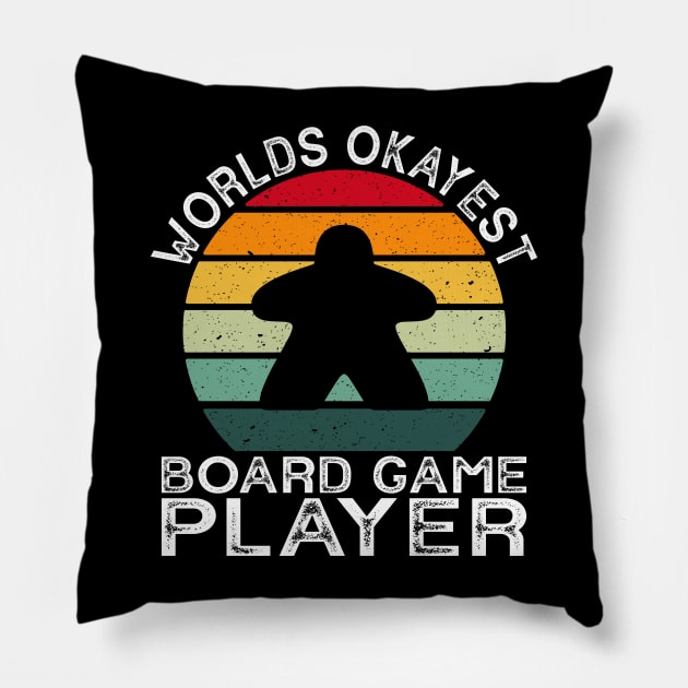 Board Game Player Lover Funny Meeple Lover Pillow by Crazyshirtgifts