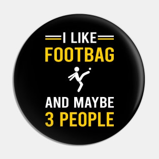 3 People Footbag Hacky Sack Sacker Pin