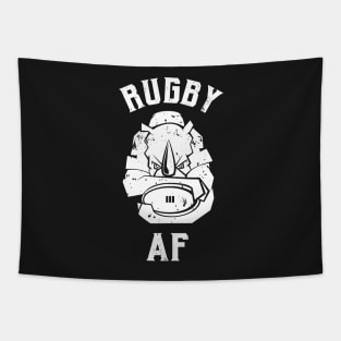 Rugby AF Rhino mascot Tapestry