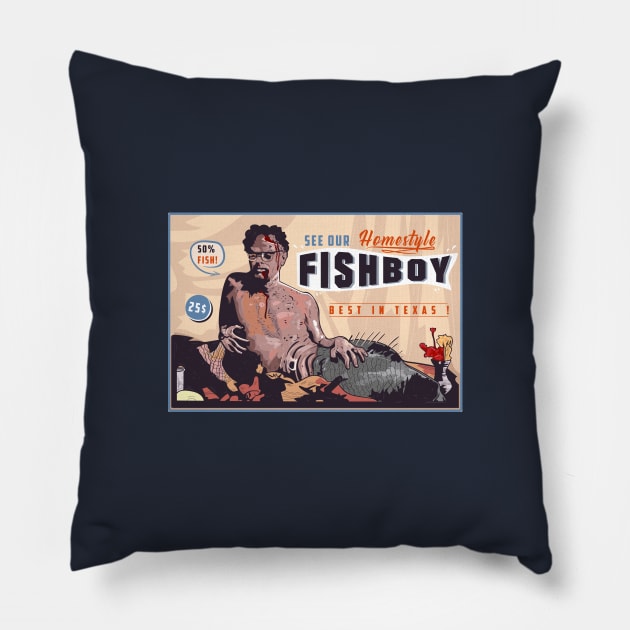 Fish Boy Pillow by Frajtgorski