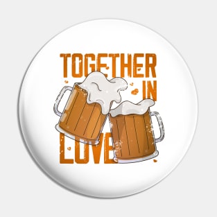 Two beers and text about love Pin