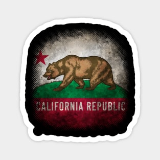 California Republic Flag (vintage Grunge Style) #3 Magnet