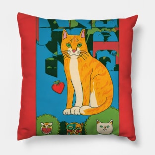 Card cat love cat Pillow