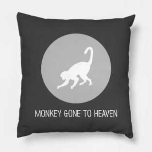 Monkey Gone To Heaven, white Pillow