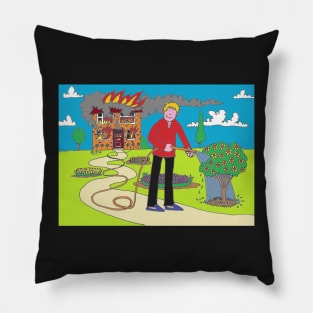 On Fire For Gardening Pillow