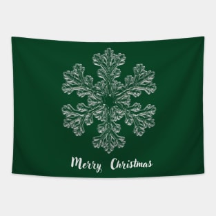 Merry Christmas Ice Crystal Tapestry