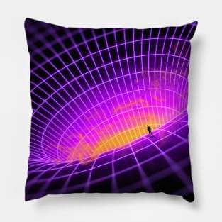 Digital abyss Pillow