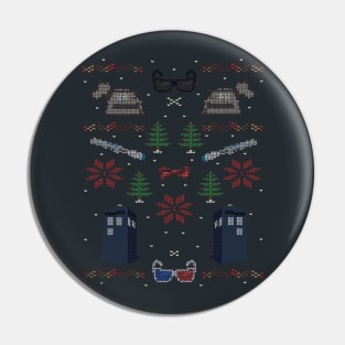 Ugly Doctor Who Christmas Sweater Pin