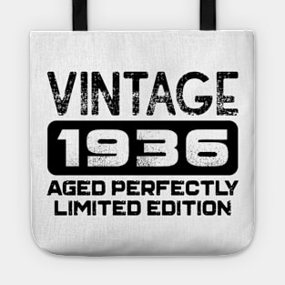 Birthday Gift Vintage 1936 Aged Perfectly Tote