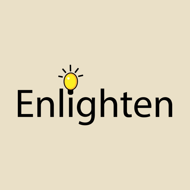 Enlighten artistic typographic logo by DinaShalash