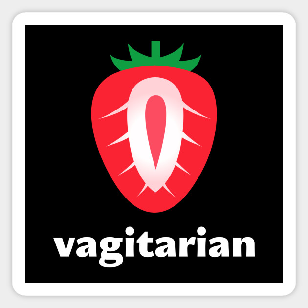 Vagitarian Strawberry - Lesbian - Sticker