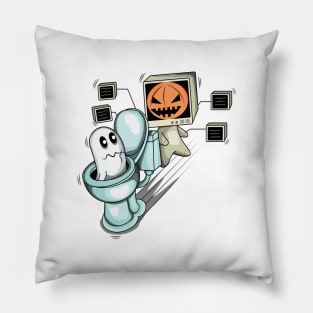 halloween skibidi toilet Pillow