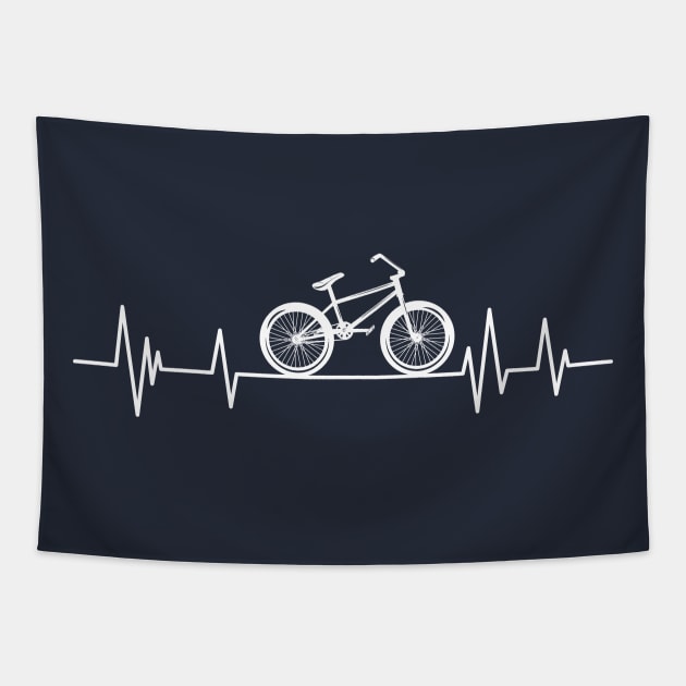 Bicycle Heartbeat,BMX Heartbeat bmx bike Tapestry by mezy