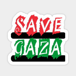 Save Gaza  - Montage - Front Magnet