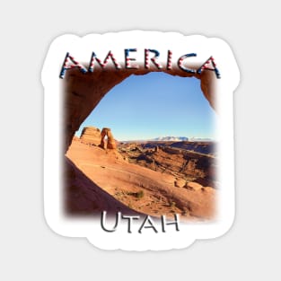 America - Utah - Delicate Arch through a window Magnet