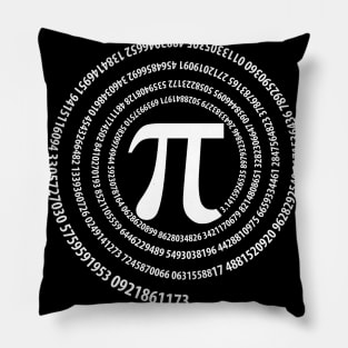 Pi Sign Sequence Spiral Design Pillow