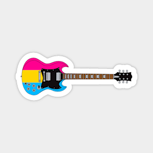 Pansexual Pride Flag Electric Guitar Magnet