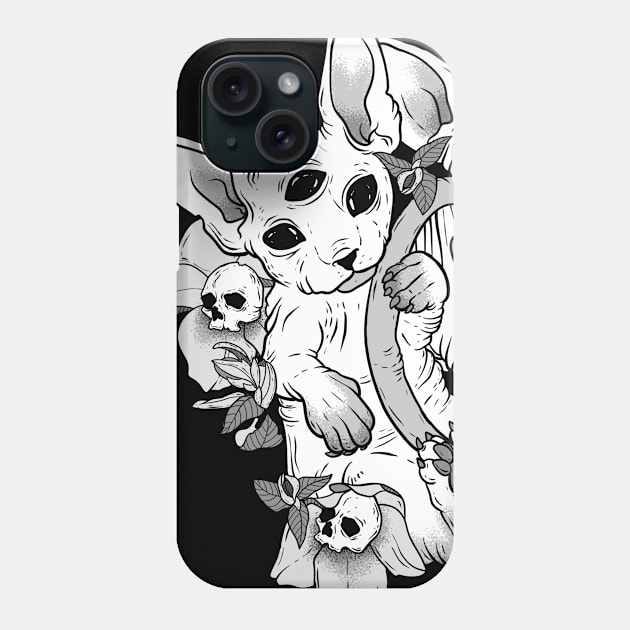 Witchy Familiars (dark) Phone Case by Spazzy Newton