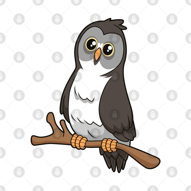 Kawaii Great grey owl by Modern Medieval Design