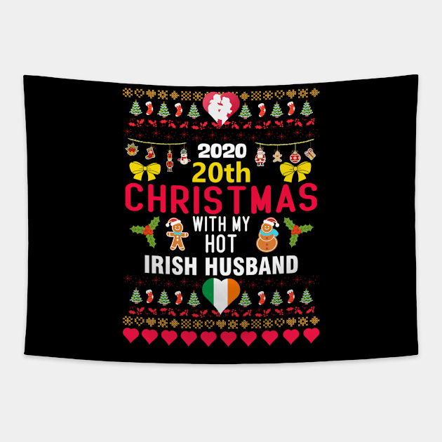 2020 20th Christmas With My Hot Irish Husband Tapestry by mckinney