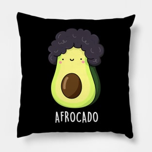 Afro-cado Cute Funny Avocado Pun Pillow