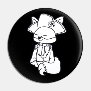 Swamp Fox - Black and White Pin