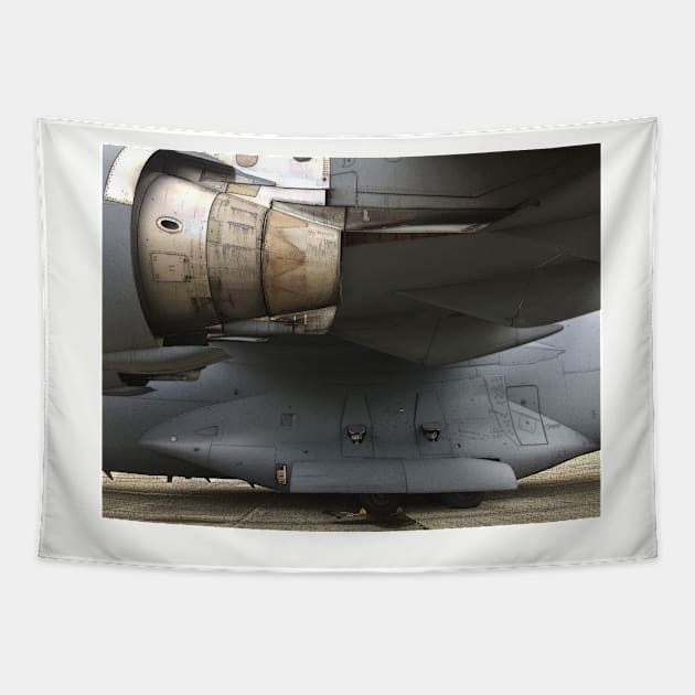 military plane in retro vintage comics Tapestry by tanjawillekens