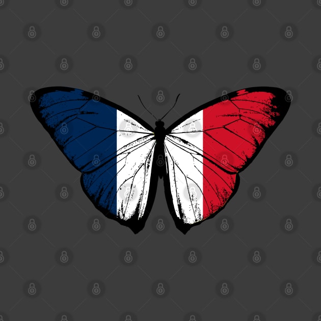 Vintage France Butterfly Moth | Pray For France and Stand with France by Mochabonk