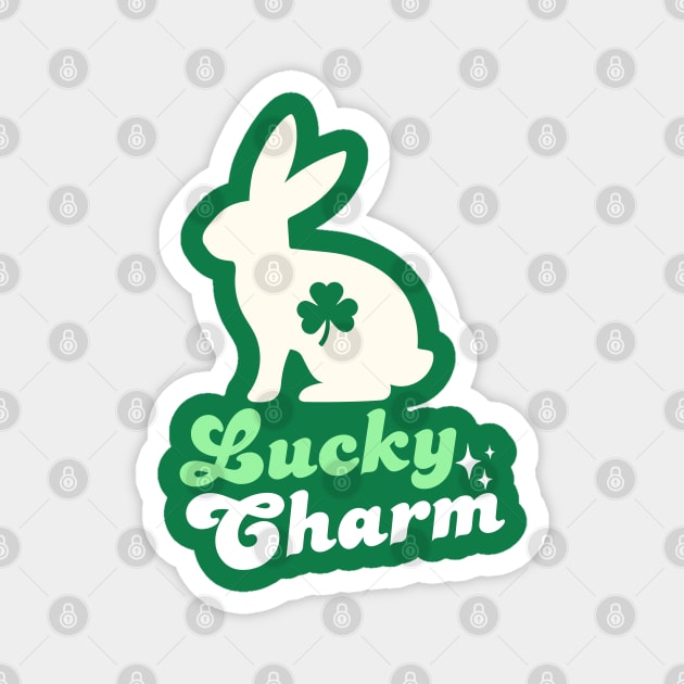 Lucky Charm Bunny Magnet by Illustradise