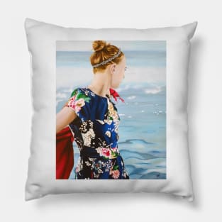 Oceans at her Feet Pillow