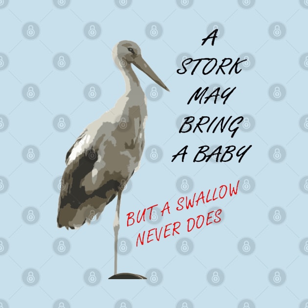 A Stork May Bring A Baby But A Swallow Never Does by taiche