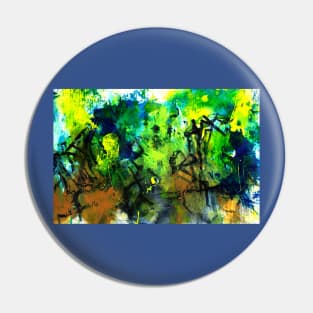 Blue Green Abstract Pin